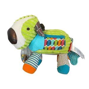 Skip Hop Bandana Buddies Baby Activity Teething Toy 9” Plush Dog Toy stroller